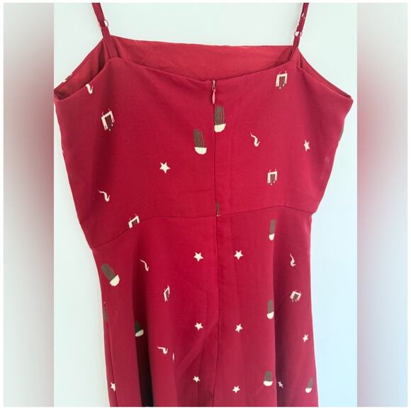 Elegant Red Women's Dress, size S-M - Picture 5 of 5